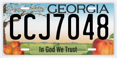 GA license plate CCJ7048