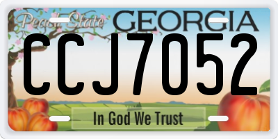 GA license plate CCJ7052