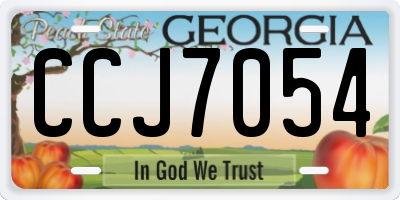 GA license plate CCJ7054