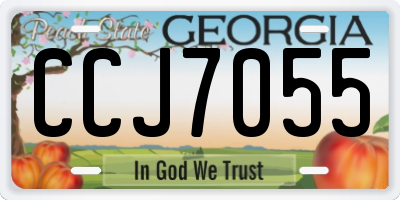 GA license plate CCJ7055