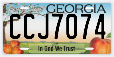 GA license plate CCJ7074
