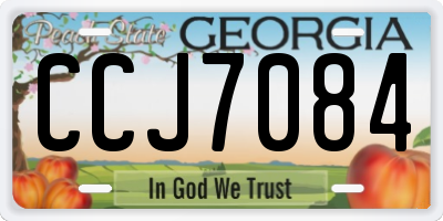 GA license plate CCJ7084
