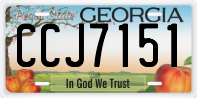 GA license plate CCJ7151