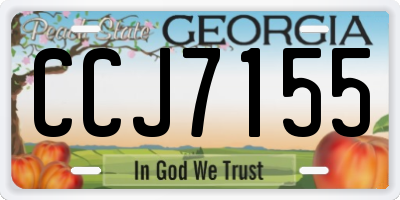GA license plate CCJ7155
