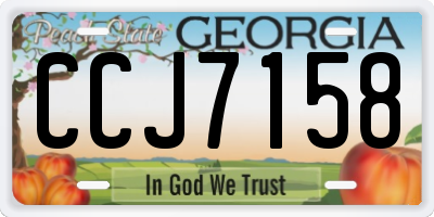 GA license plate CCJ7158