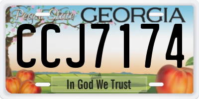 GA license plate CCJ7174