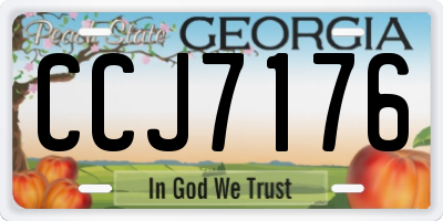 GA license plate CCJ7176