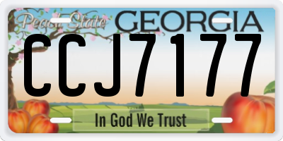 GA license plate CCJ7177