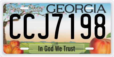 GA license plate CCJ7198