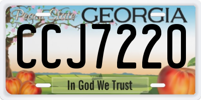GA license plate CCJ7220