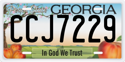 GA license plate CCJ7229