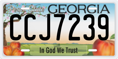 GA license plate CCJ7239