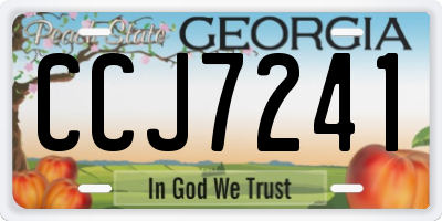 GA license plate CCJ7241