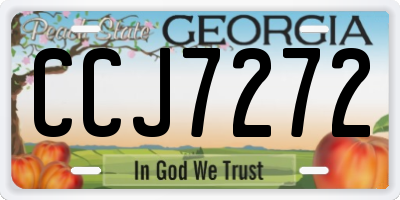 GA license plate CCJ7272