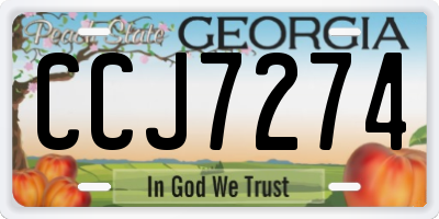 GA license plate CCJ7274