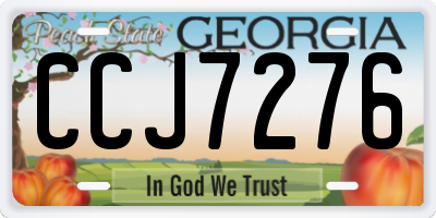 GA license plate CCJ7276