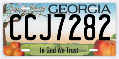 GA license plate CCJ7282