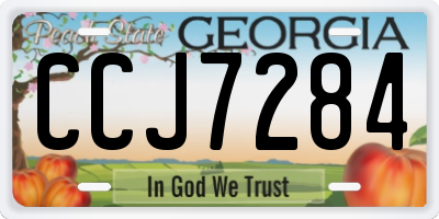 GA license plate CCJ7284