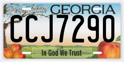 GA license plate CCJ7290