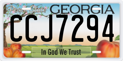 GA license plate CCJ7294
