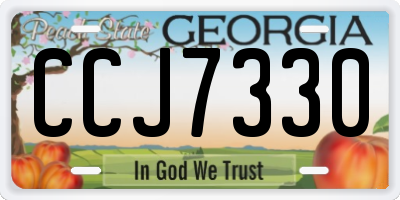 GA license plate CCJ7330