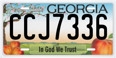 GA license plate CCJ7336