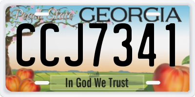 GA license plate CCJ7341
