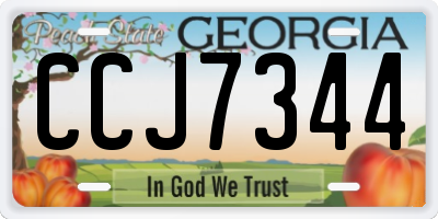 GA license plate CCJ7344
