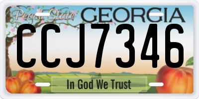 GA license plate CCJ7346