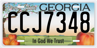 GA license plate CCJ7348