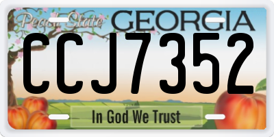 GA license plate CCJ7352
