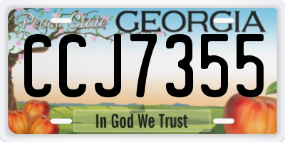GA license plate CCJ7355