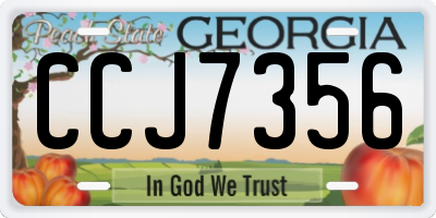 GA license plate CCJ7356