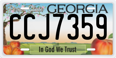 GA license plate CCJ7359
