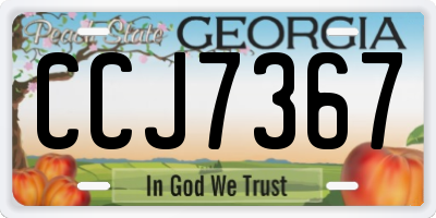 GA license plate CCJ7367