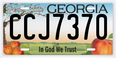 GA license plate CCJ7370