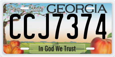 GA license plate CCJ7374