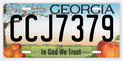 GA license plate CCJ7379