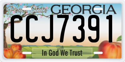 GA license plate CCJ7391