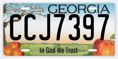 GA license plate CCJ7397