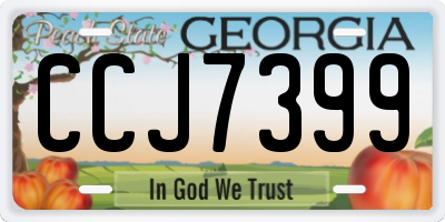 GA license plate CCJ7399