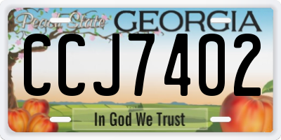 GA license plate CCJ7402