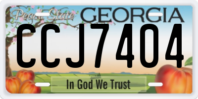 GA license plate CCJ7404