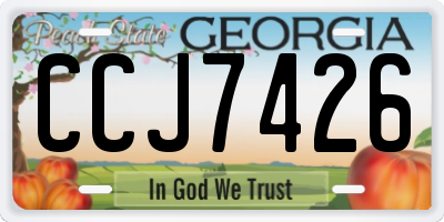 GA license plate CCJ7426
