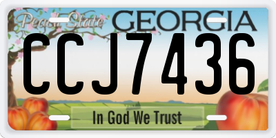 GA license plate CCJ7436