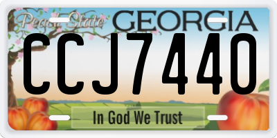 GA license plate CCJ7440