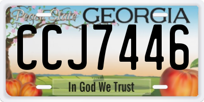 GA license plate CCJ7446