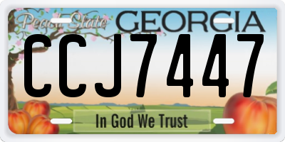 GA license plate CCJ7447