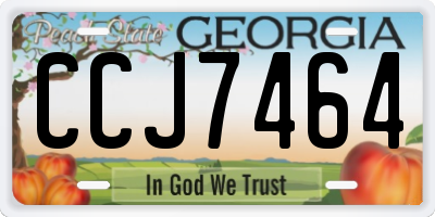 GA license plate CCJ7464