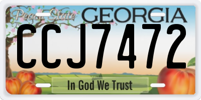 GA license plate CCJ7472